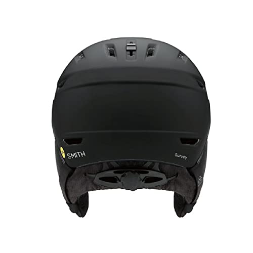 Smith Optics Survey MIPS Unisex Snow Helmet - Matte Black, ChromaPop Photochromic Rose Flash | Large