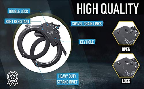 Heavy Duty Black Steel Professional Grade Steel Handcuffs with Two Keys & Case
| Bend/Break Free Secure Steel Handcuffs